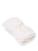 John Lewis Angel & Rocket Baby Knitted Blanket Beige- Buy online at McGrocer