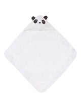 John Lewis Angel & Rocket Baby Panda Hooded Towel, White- Buy online at McGrocer