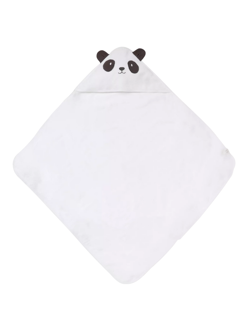 Angel & Rocket baby hooded towel panda white, imported from the UK