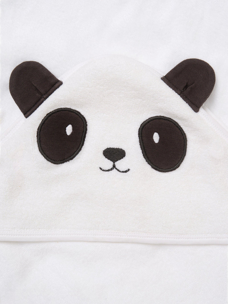 Angel & Rocket baby hooded towel panda white, imported from the UK
