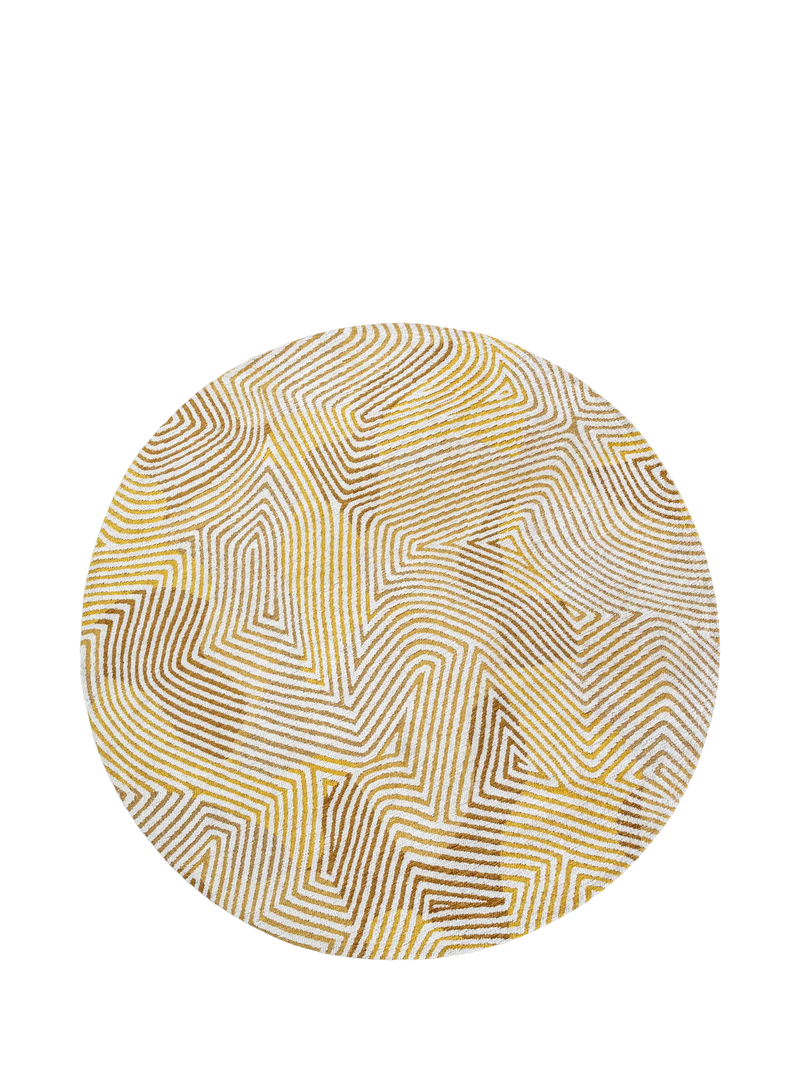 Louis De Poortere Coral Round Rug Yellow Hippy (British brand)