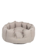 Lords & Labradors high sided boucle dog bed in mink, UK version