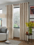 John Lewis gold marshmallow lined eyelet curtains pair, UK version