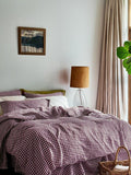 Piglet in Bed super king gingham linen pillowcase pair (British brand)
