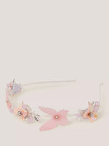 John Lewis Monsoon Kids' Floral Butterfly Metal Headband Pink- Buy online at McGrocer