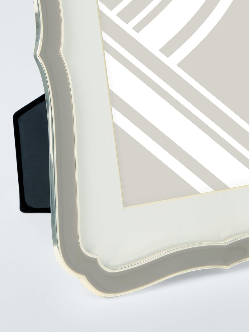 John Lewis Deco Enamel Photo Frame in grey (British brand)