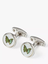 John Lewis Simon Carter Mother of Pearl Butterfly Cufflinks- Buy online at McGrocer