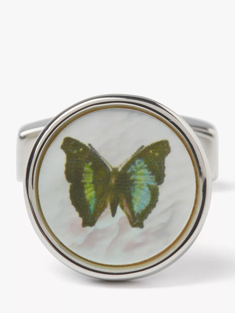 Simon Carter mother of pearl butterfly cufflinks 14mm, UK version