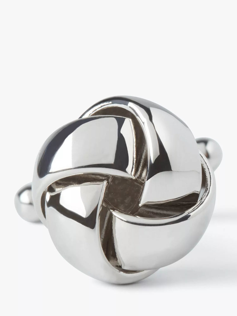 Simon Carter knot cufflinks grey silver (British brand)