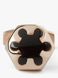 Simon Carter Radial Hexagon Cufflinks black onyx rose gold, UK version