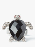 Simon Carter turtle cufflinks with onyx and Swarovski crystals, imported from the UK