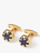 John Lewis Simon Carter Radial Hexagon Cufflinks Blue- Buy online at McGrocer