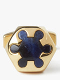 Simon Carter radial hexagonal cufflinks blue sodalite gold plate - British product