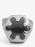 Simon Carter radial hexagon cufflinks in grey dark (British brand)