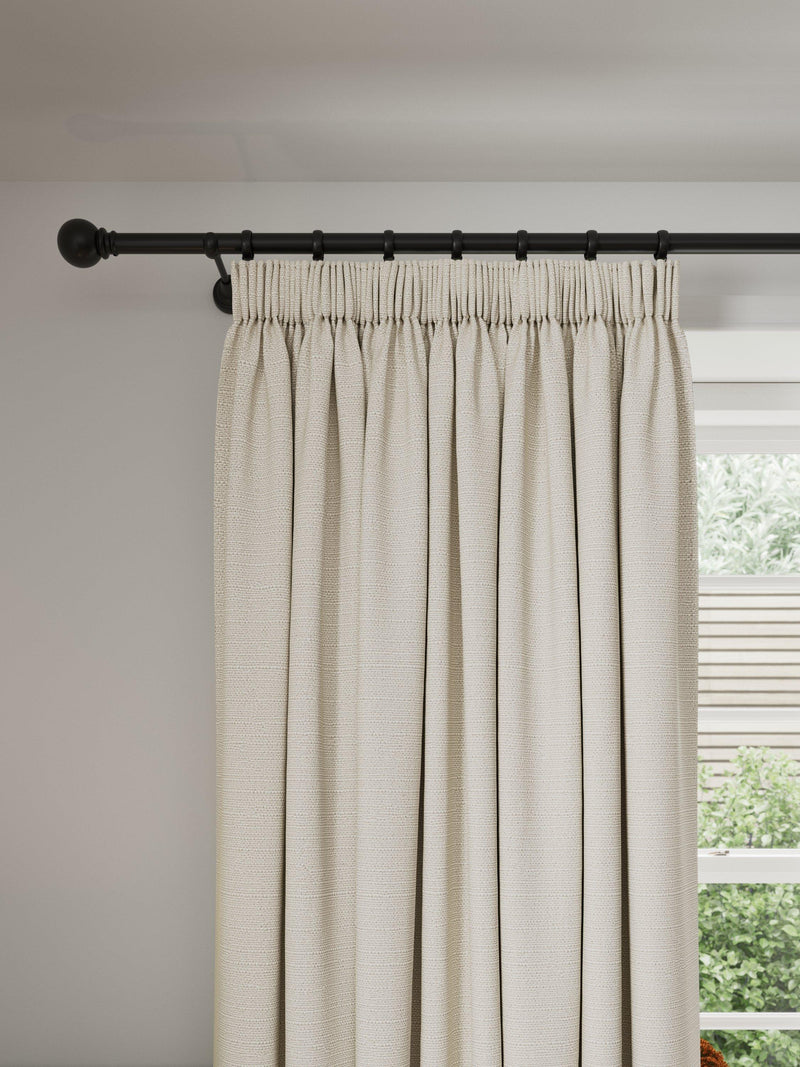 John Lewis tonal yarn pencil pleat curtains 137cm drop (British brand)