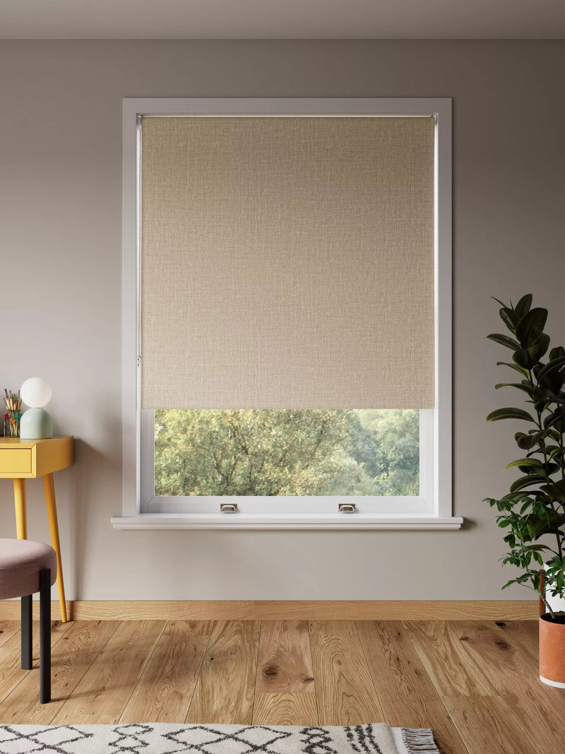 John Lewis textured weave blackout roller blind 122x160cm, imported from the UK