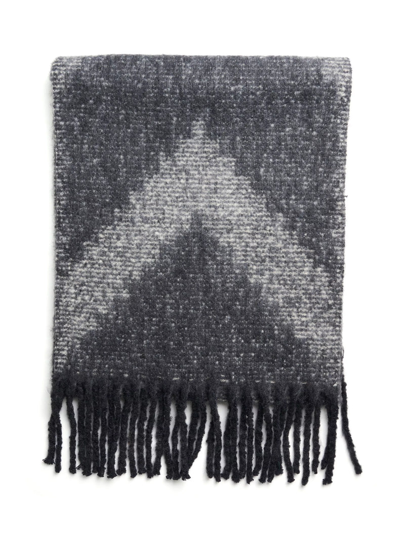 KAFFE geometric scarf black multi one size, UK version
