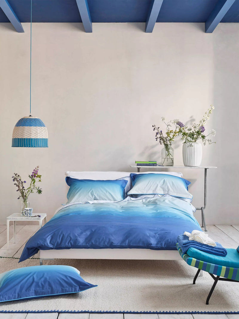 Designers Guild Savoie Ombre 250 Thread Count Pair Oxford Pillowcase, Cobalt