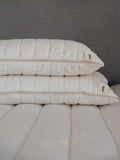 Floks luxury quilted wool pillow protector pair (British brand)