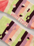 White Stuff ankle socks in heart and stripe green multi (British brand)