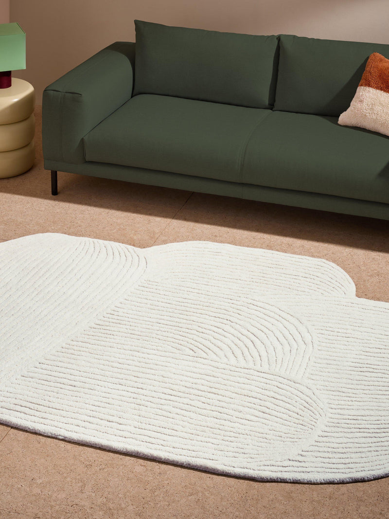 MADE Casey pure wool rug white 230x160cm (British brand)