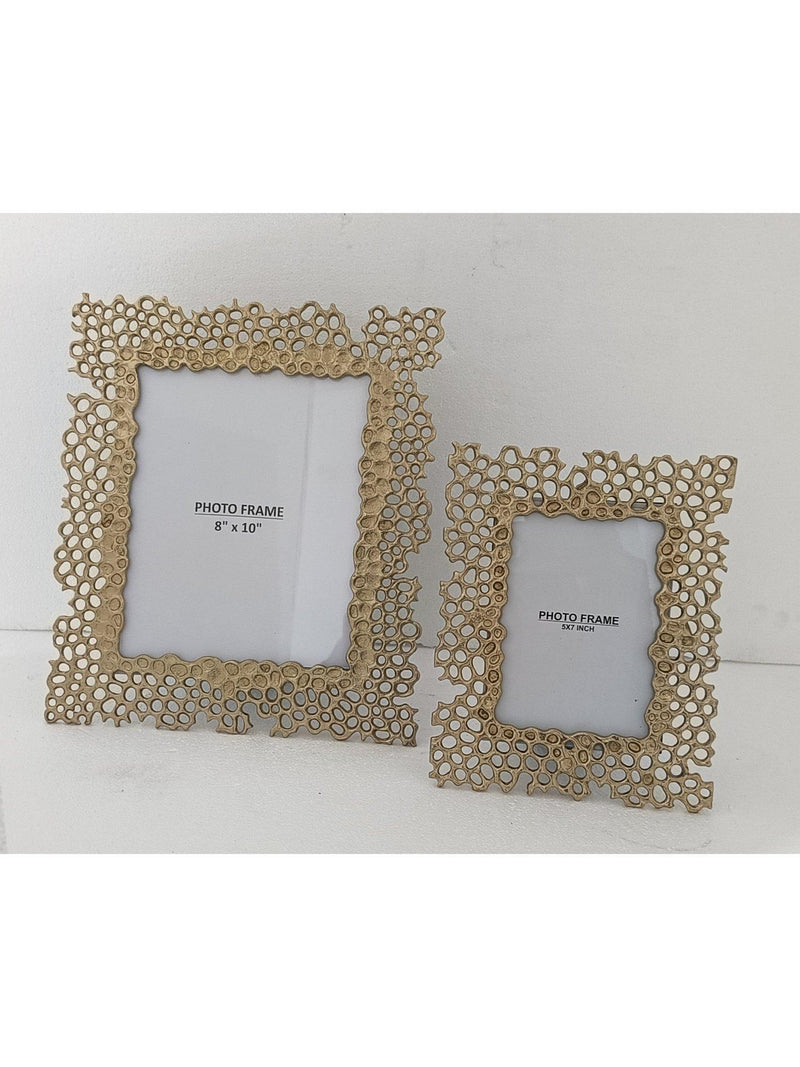 Libra Interiors Miel honeycomb photo frame gold 4x6 inch - British product