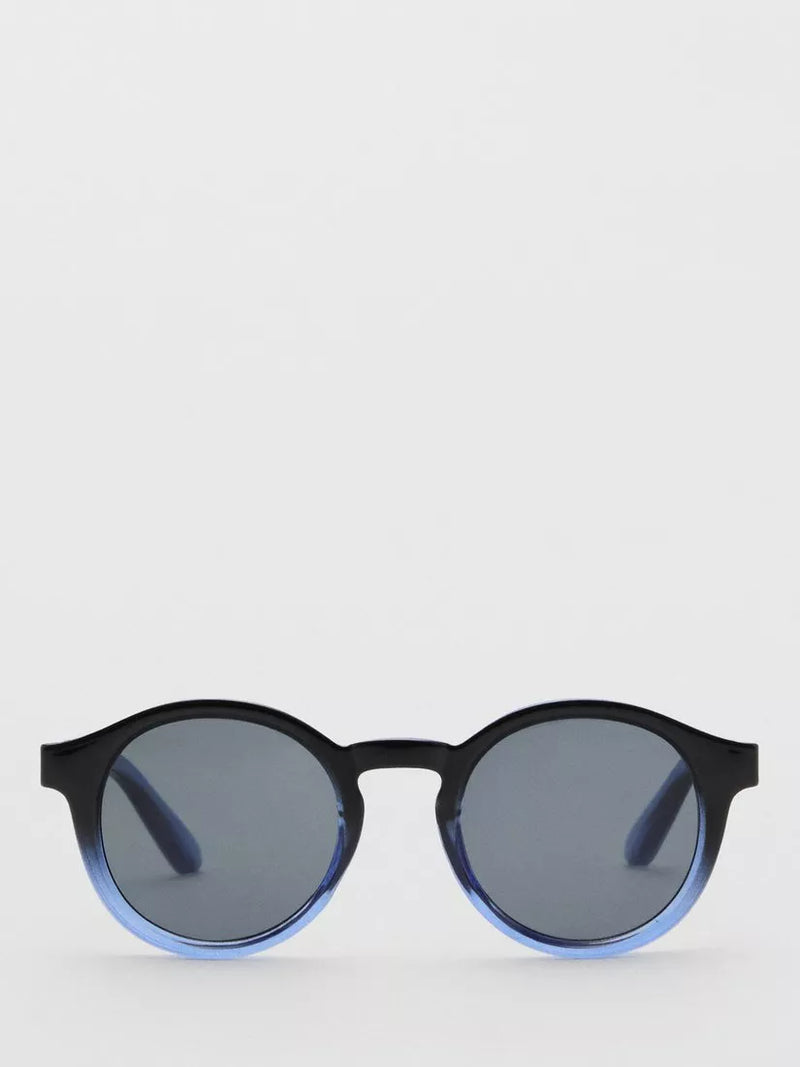 Mango round blue polycarbonate sunglasses (British brand)