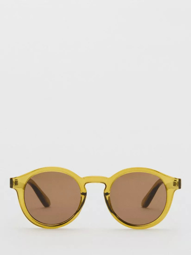 Mango Justin Sunglasses, Dark Yellow, One Size