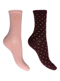 Charnos sparkle ankle socks blush multi pack of 2, UK version