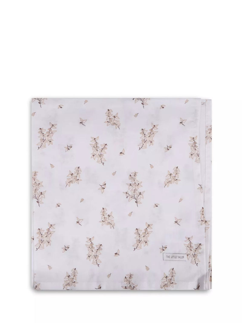 The Little Tailor baby muslin cloths pack of 4 neutral floral (British brand)