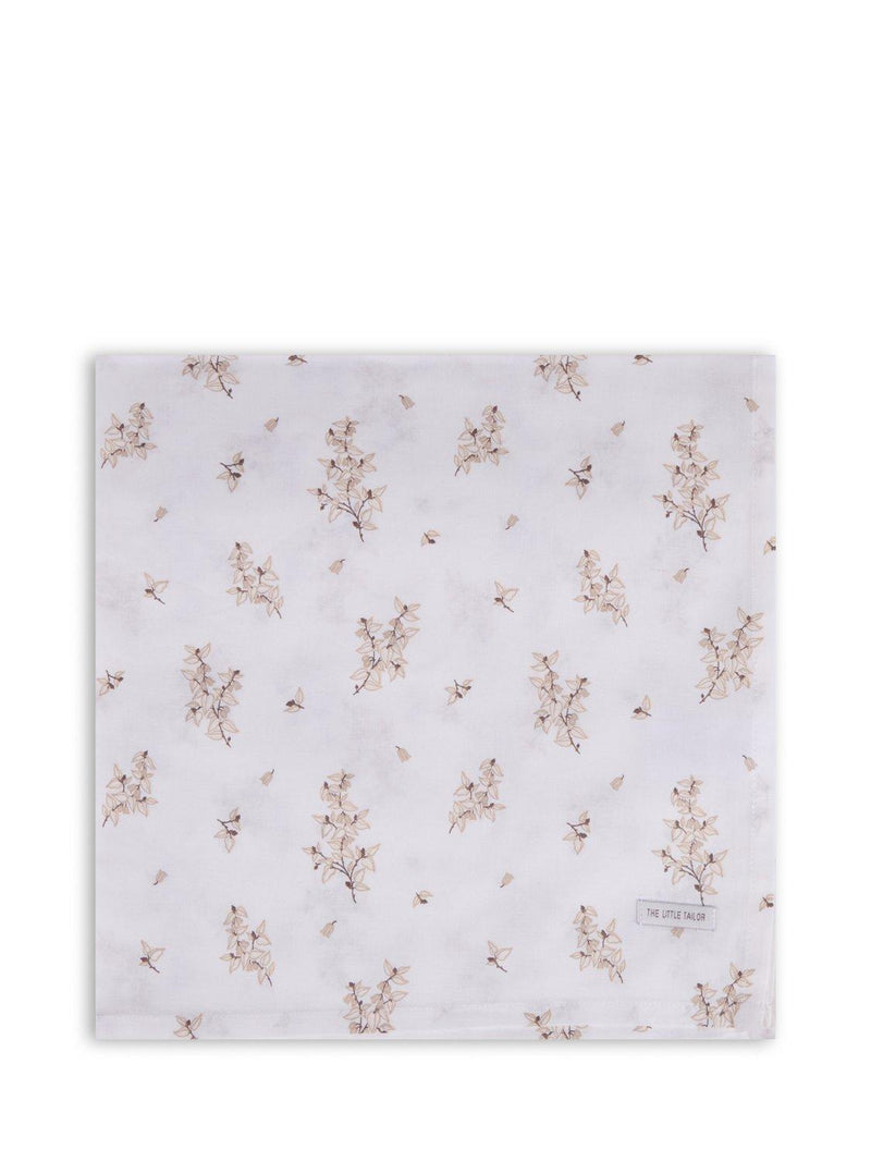 The Little Tailor baby muslin cloths pack of 4 neutral floral (British brand)