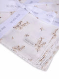 The Little Tailor baby muslin cloths pack of 4 neutral floral (British brand)