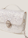 Monsoon Mini Glitter Bag silver, imported from the UK