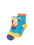 Frugi kids grippy socks panda multi pack of 2 (British brand)