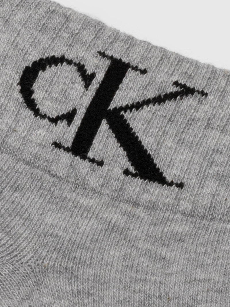 Calvin Klein quarter socks light grey melange pack of two, UK version