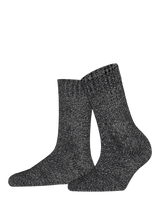 John Lewis FALKE Marble Cloud Wool Blend Ankle Socks, Black/Grey- Buy online at McGrocer