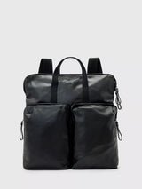 John Lewis AllSaints Haven Force Leather Backpack, Black- Buy online at McGrocer