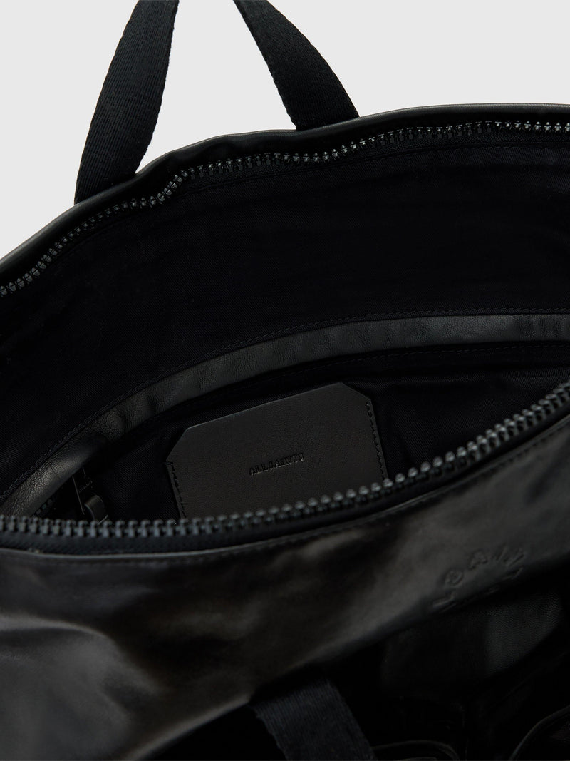 AllSaints Haven Force Leather Backpack Black (British brand)