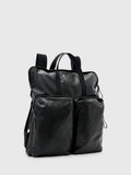 AllSaints Haven Force Leather Backpack Black (British brand)