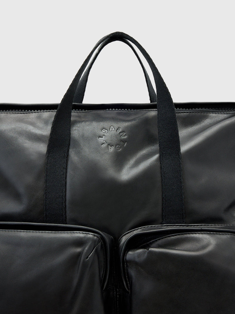 AllSaints Haven Force Leather Backpack Black (British brand)