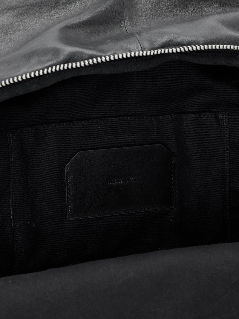 AllSaints Finn leather backpack black - British product