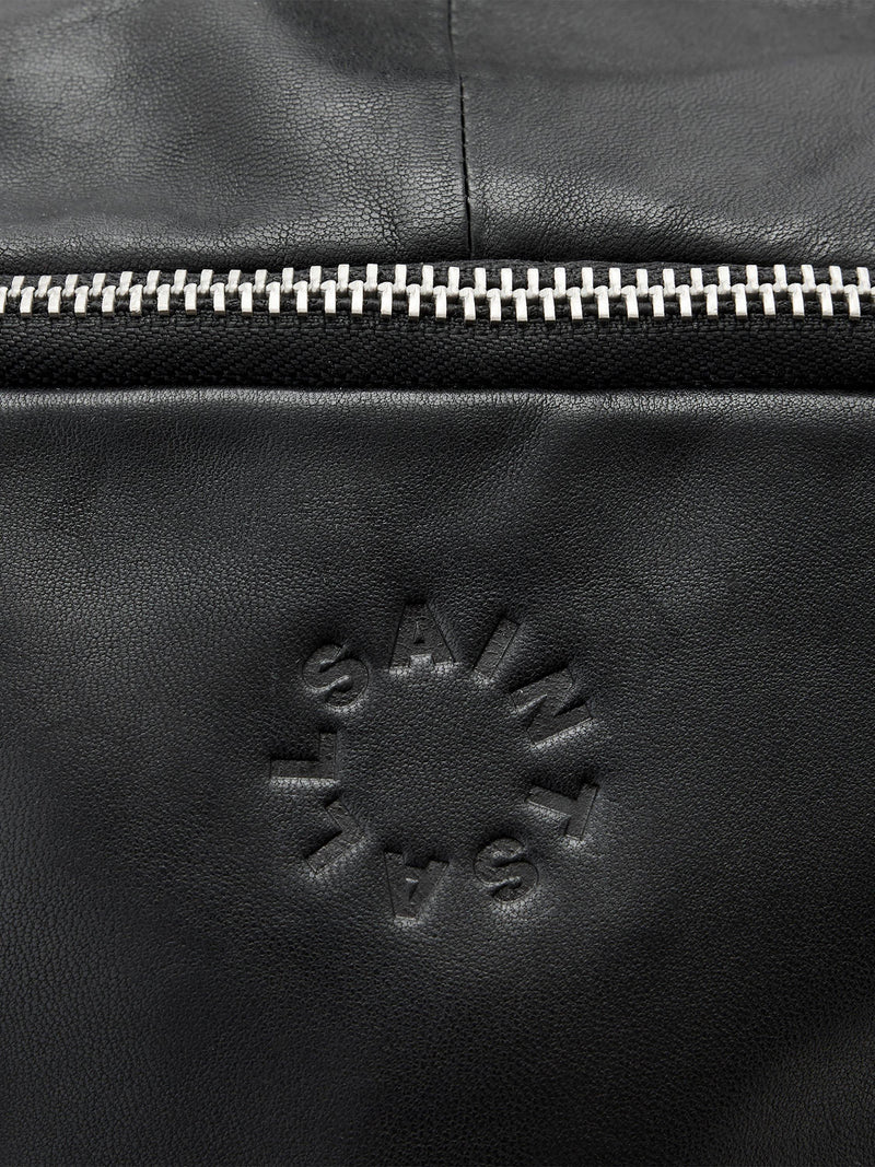 AllSaints Finn leather backpack black - British product