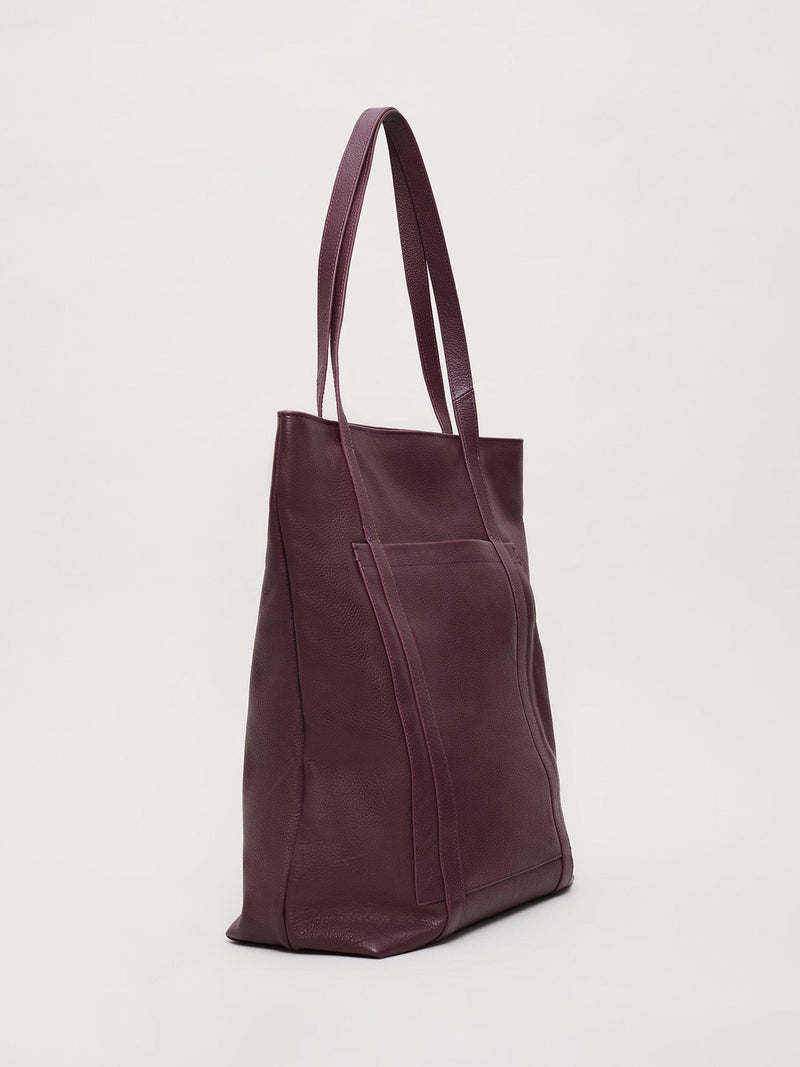 Phase Eight dark red leather tote bag, imported from the UK