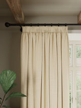 John Lewis John Lewis Rustic Basketweave Pair Blackout Lined Pencil Pleat Curtains- Buy online at McGrocer