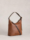 White Stuff Sophia Leather Shoulder Bag in Mid Tan, imported from the UK