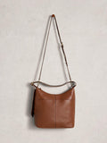 White Stuff Sophia Leather Shoulder Bag in Mid Tan, imported from the UK