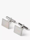 Simon Carter Mother of Pearl sterling silver square cufflinks 14mm, UK version