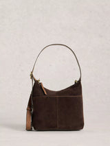 John Lewis White Stuff Sophie Mini Suede Crossbody Bag Dark Brown- Buy online at McGrocer