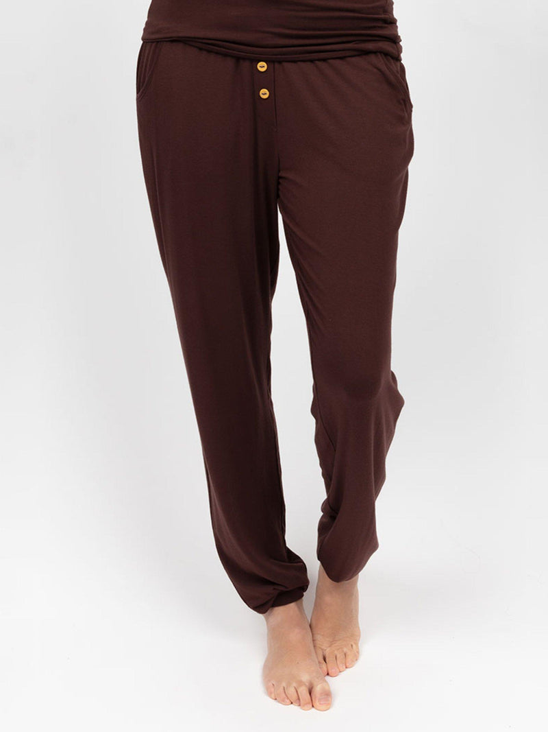 Soft Modal Blend Jersey Pyjama Bottoms Chocolate