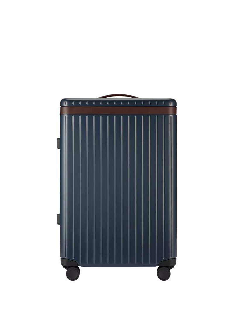 Carl Friedrik The Check-In 4-Wheel Medium Suitcase 69L Navy Hackett